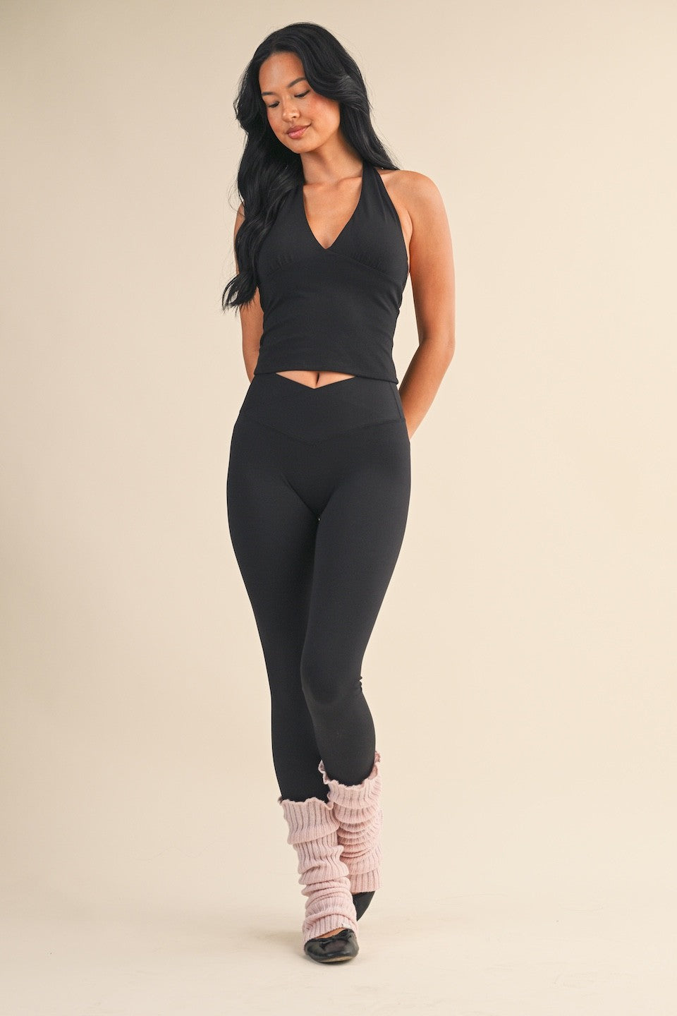 Core Align™ Plunge Halter Tank